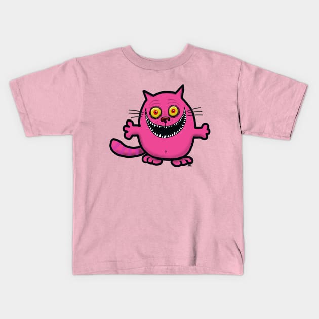Freaky Cat Kids T-Shirt by wolfmanjaq